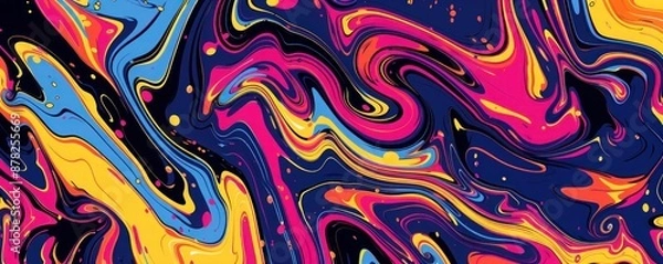 Obraz Abstract texture background with a psychedelic swirl pattern in bold, vibrant colors