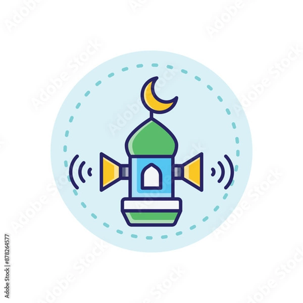 Obraz Adhan Call to Prayer vector icon