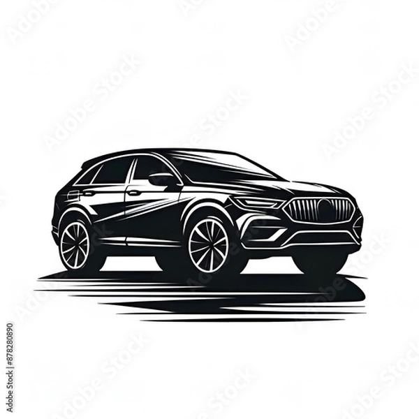 Obraz off road jeep with a background