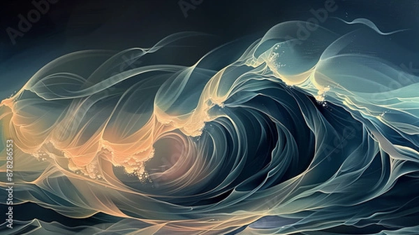 Obraz Luminous abstract waves