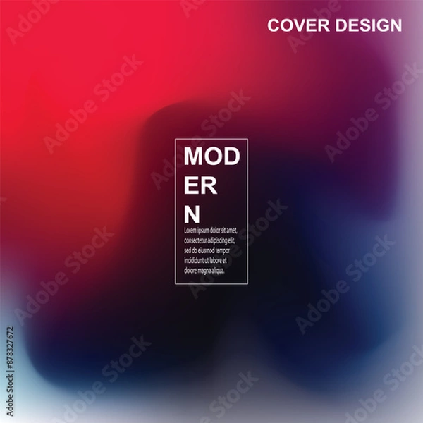 Fototapeta Abstract blurred gradient fluid vector background design wallpaper template