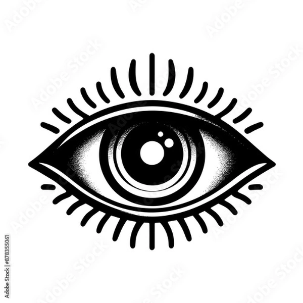 Obraz design artistic eye black and white vector