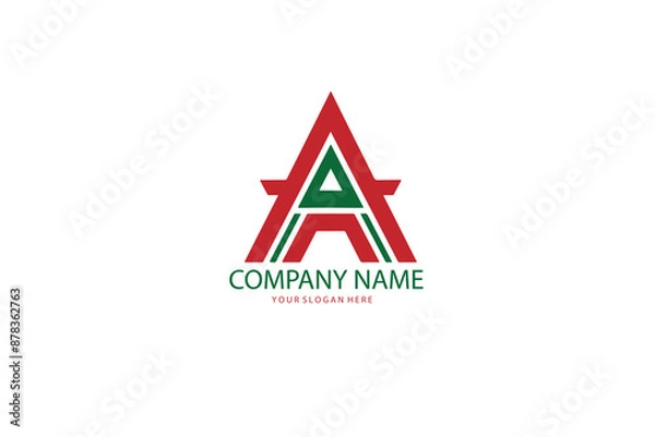 Fototapeta Initial letter A logo and wings symbol. Wings design element,  initial Letter A logo Icon, Initial Logo Template