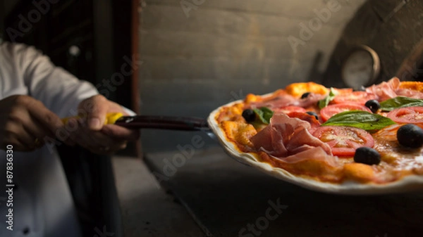 Fototapeta Parma ham pizza