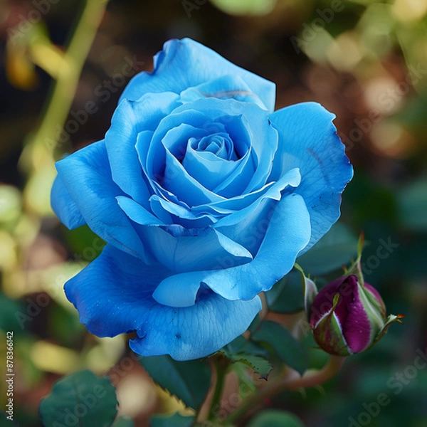 Fototapeta rose on blue