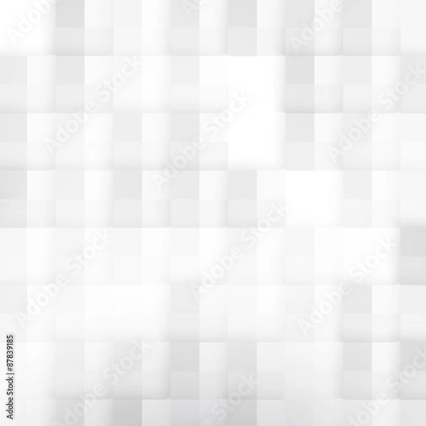 Fototapeta Vector Abstract geometric shape from gray cubes. 