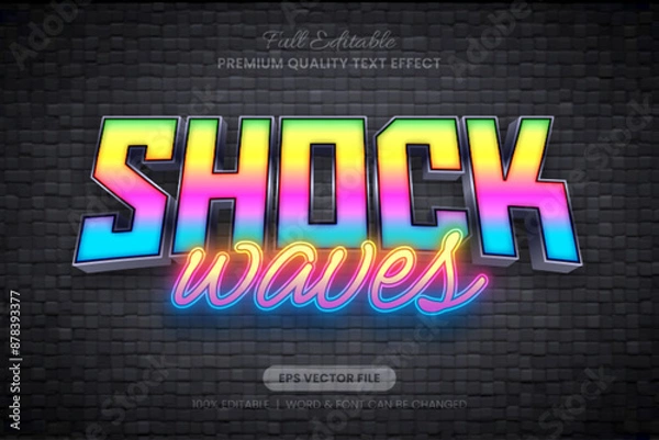 Obraz Shock Waves Gradient Editable Text Effect Font Style