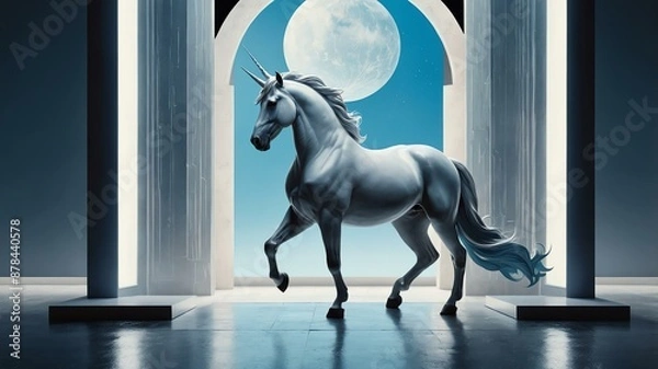 Obraz a modern abstract logo design comprising a delicate ou background