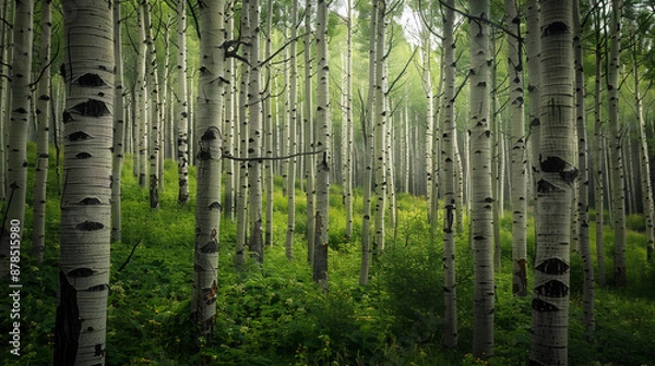 Fototapeta Aspen tree background texture