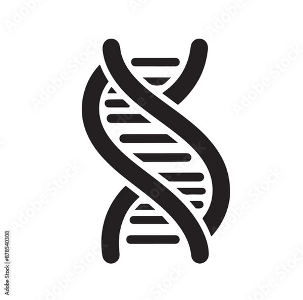 Obraz DNA flat vector icon silhouettes illustration 