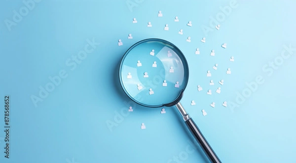 Obraz magnifying glass with blue background