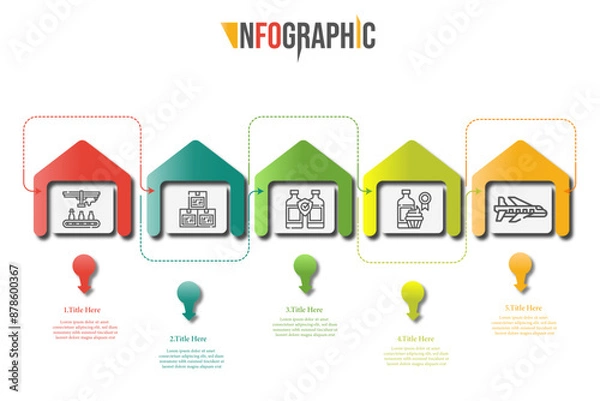 Obraz Infographic timeline store 