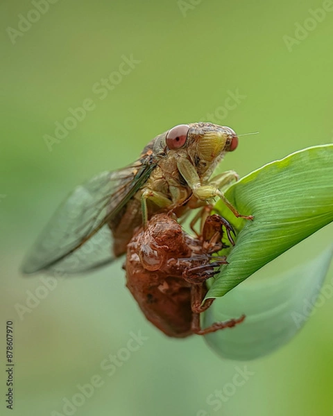 Fototapeta fly on leaf