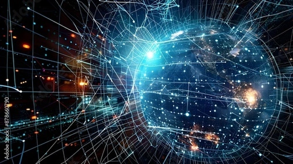 Fototapeta LLMs Unleashed - The Power of Language Models. The Evolution of the Internet: Web3 and Beyond.