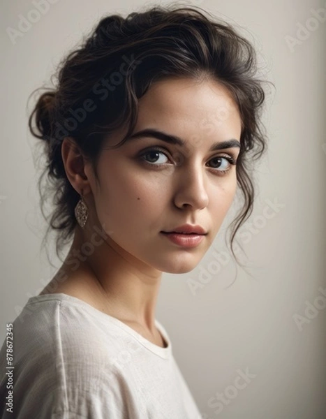 Obraz hiperrealistic portrait, ink, abraham lincol, portrait isolated on white background
