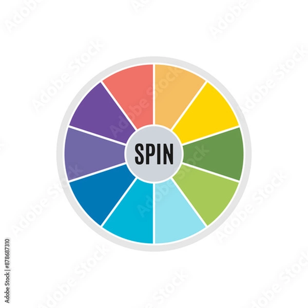 Fototapeta Spin Wheel, Pin Wheel, Color Wheel, Pin Wheel Vector, Spin Wheel Vector, Wheel Vector, Decision Maker, Vector Illustration Background
