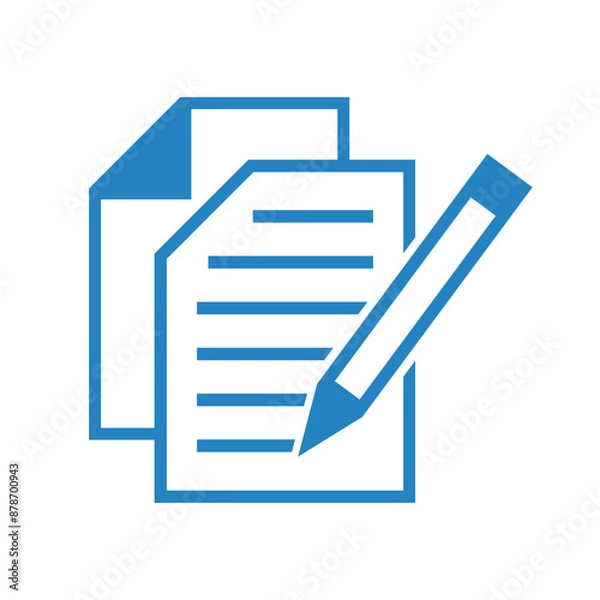 Fototapeta ikona notatnika z długopisem, plik wektorowy