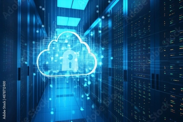 Fototapeta cloud computing security concept