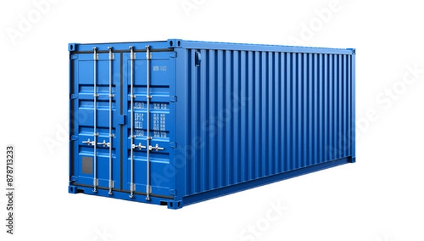 Fototapeta cargo containers isolated on transparent background, cut out