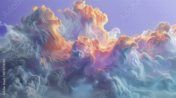 Obraz Abstract colorfull cloudscapes, ethereal scenery