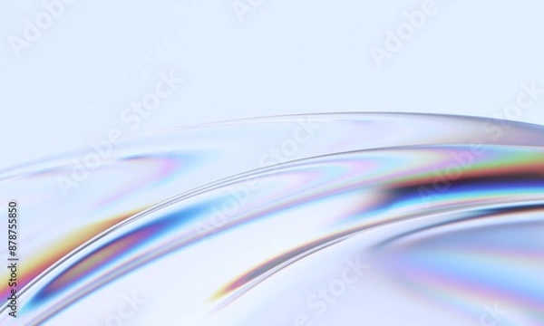 Fototapeta Abstract colorful shape, 3d render