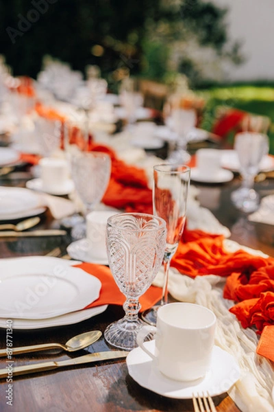 Fototapeta table setting for a dinner