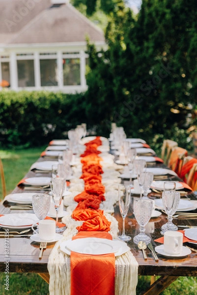 Fototapeta wedding reception table