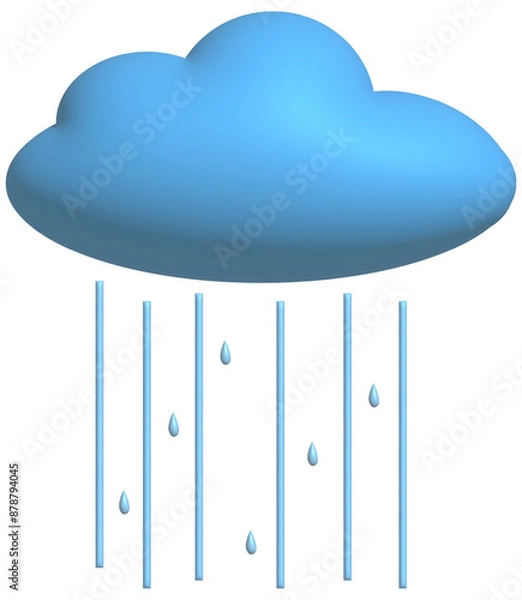 Fototapeta 3d rain cloud