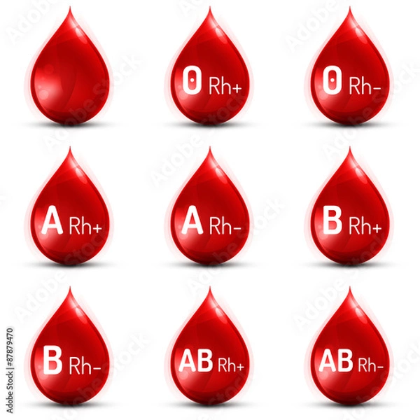 Obraz Ikony kropel krwi