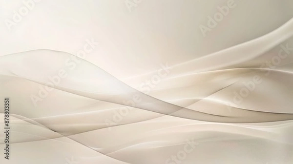 Obraz Abstract Background, delicate gradient blurs in neutral tones of light gray transitioning into soft beige, creating a fresh and tranquil scene that feels airy and light.
