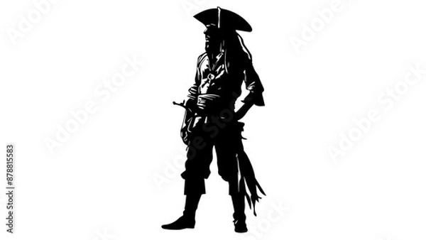 Obraz Silhouette of a pirate captain