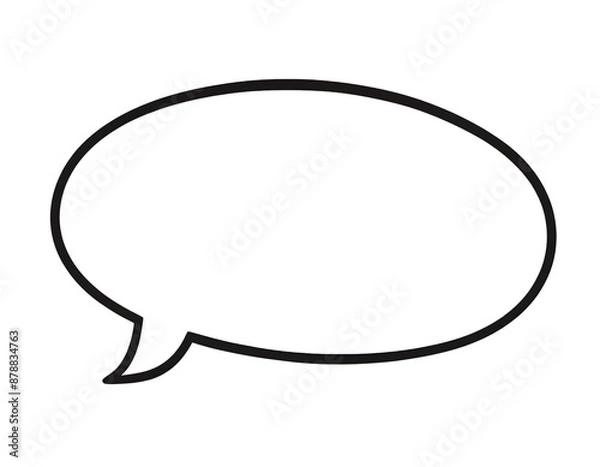 Obraz Speech bubble isolated on transparent background. Oval shape. Chat bubble speech icon. Messaging and Chatting symbol