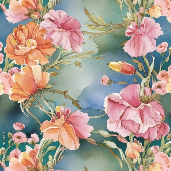 Fototapeta 
background with flowers
