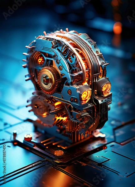 Obraz background with gears