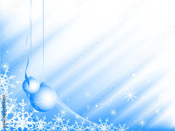 Fototapeta christmas holiday vector background with snowflakes
