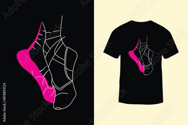 Obraz Romantic t-shirt design vector template