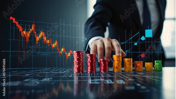 Obraz stock market chart
