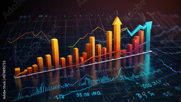 Obraz stock market chart