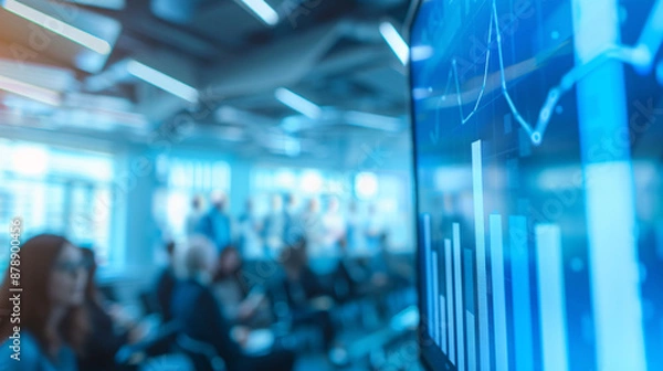 Fototapeta Corporate Success Infographic and Office Conduct in Business Meeting