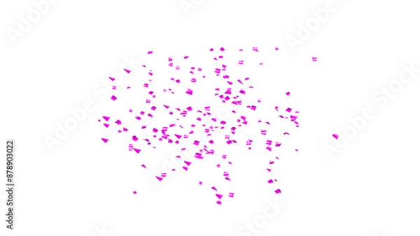Obraz Purple Confetti explodes on a white background