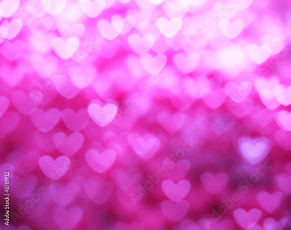 Fototapeta Abstract heart background in pink
