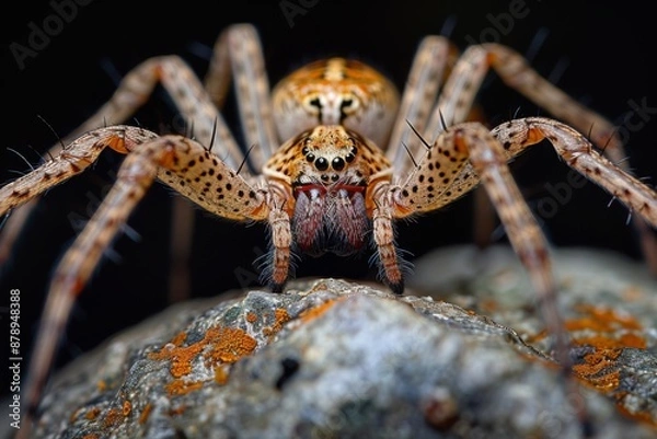 Fototapeta Close-Up Portrait of a Huntsman Spider