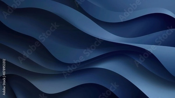 Obraz Abstract Background, gradient blurs with tonal textures transitioning from deep blue to soft navy, creating a rich and sophisticated visual effect with smooth, layered transitions.