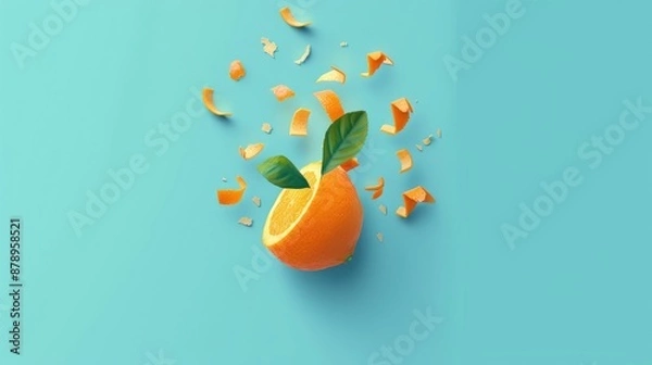 Fototapeta Orange Peel Minimalism