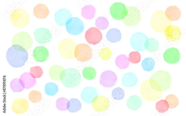 Fototapeta パステルカラーの水玉模様２