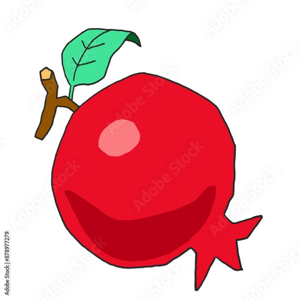 Obraz red organic pomegranate vector