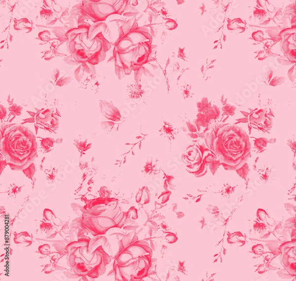 Fototapeta seamless pattern with roses