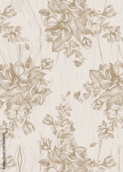 Fototapeta seamless pattern with flowers