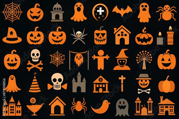 Obraz halloween seamless pattern