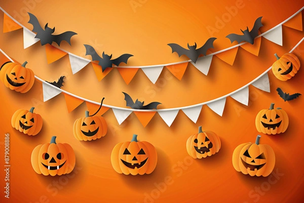 Obraz halloween background with pumpkin